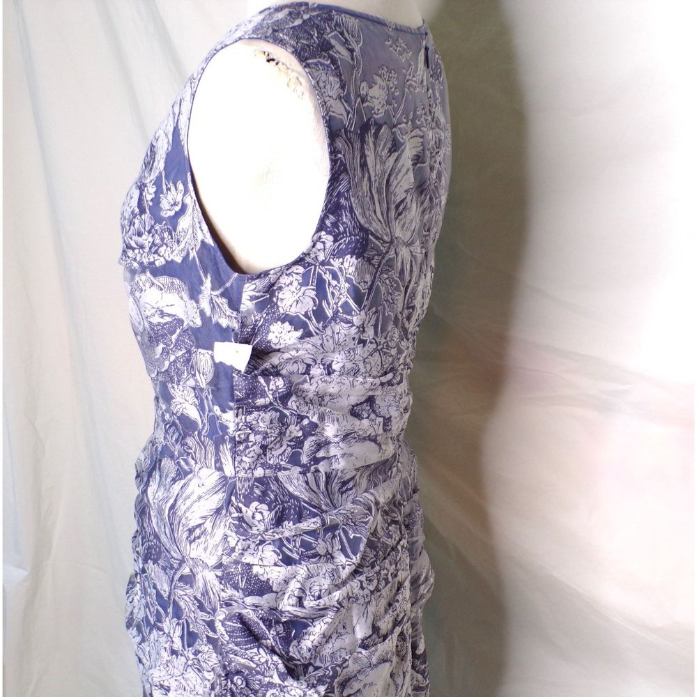 JS COLLECTIONS Maddison Column Shirred Gown Dress Blue 6 NEW - Picture 15 of 16